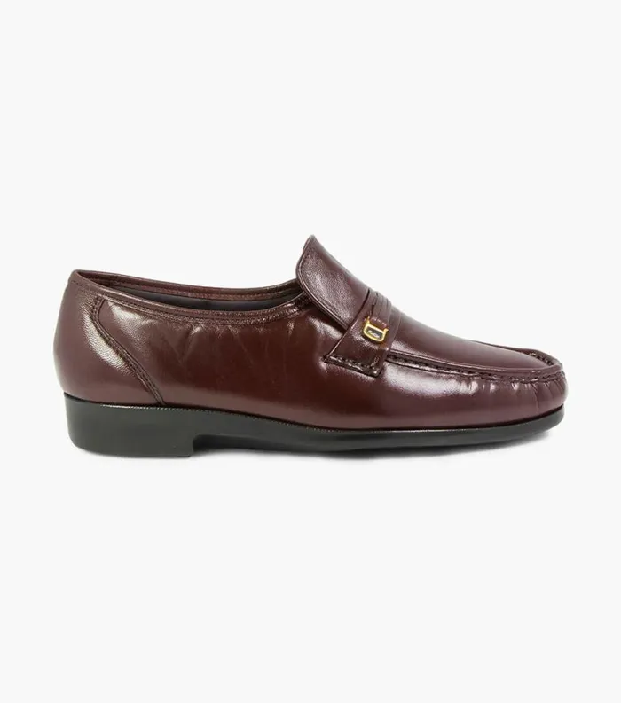 Men Milano Moc Toe Bit Loafer Burgundy Florsheim Dress Shoes