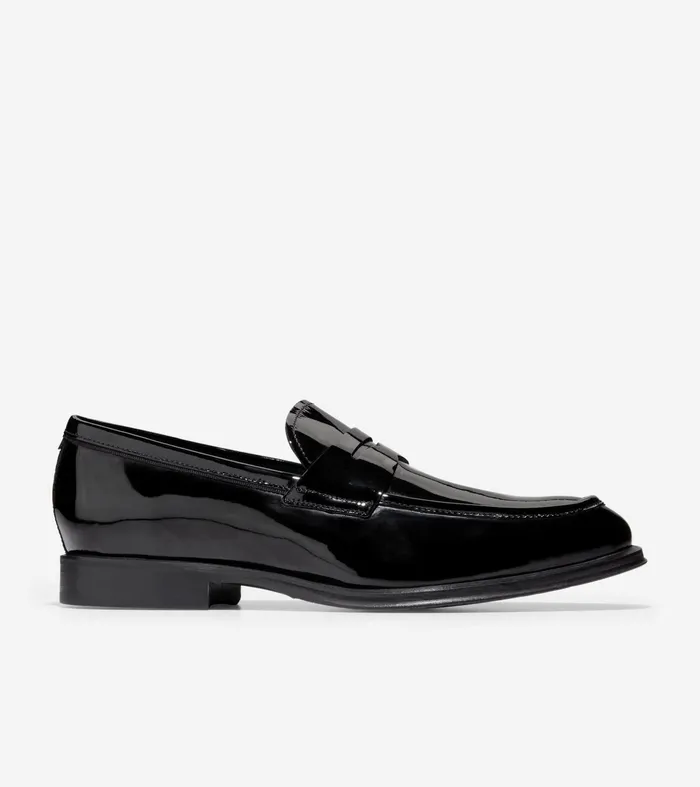 Men Modern Classics Penny Loafer Black Patent Cole Haan Loafers and Drivers