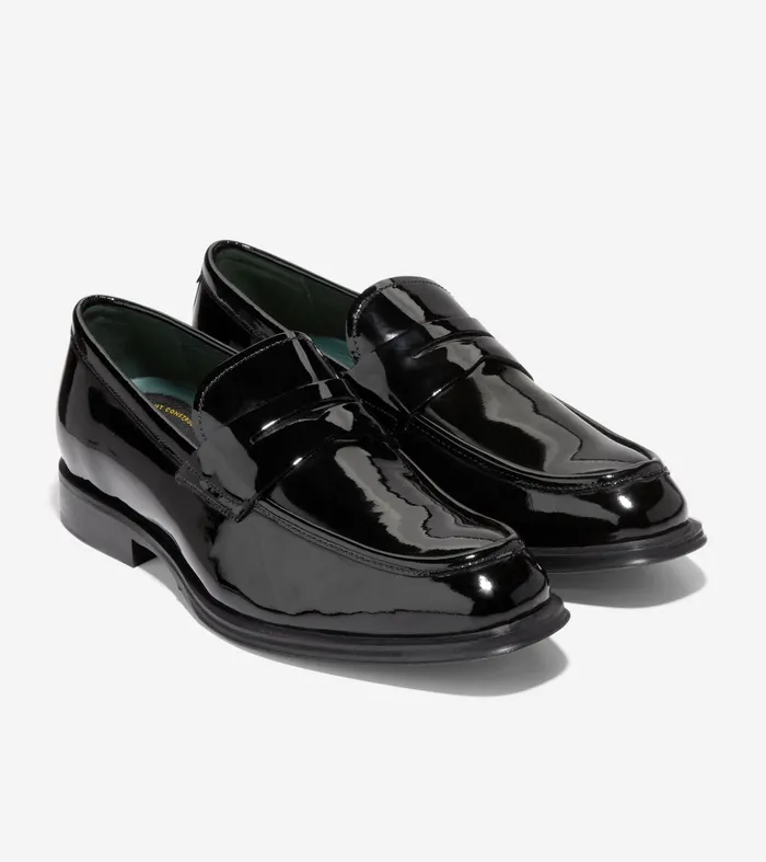 Men Modern Classics Penny Loafer Black Patent Cole Haan Loafers and Drivers