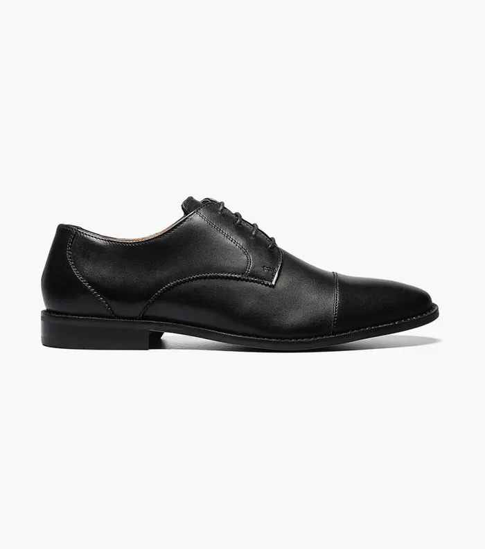 Men Montinaro Cap Toe Oxford Black Florsheim Dress Shoes