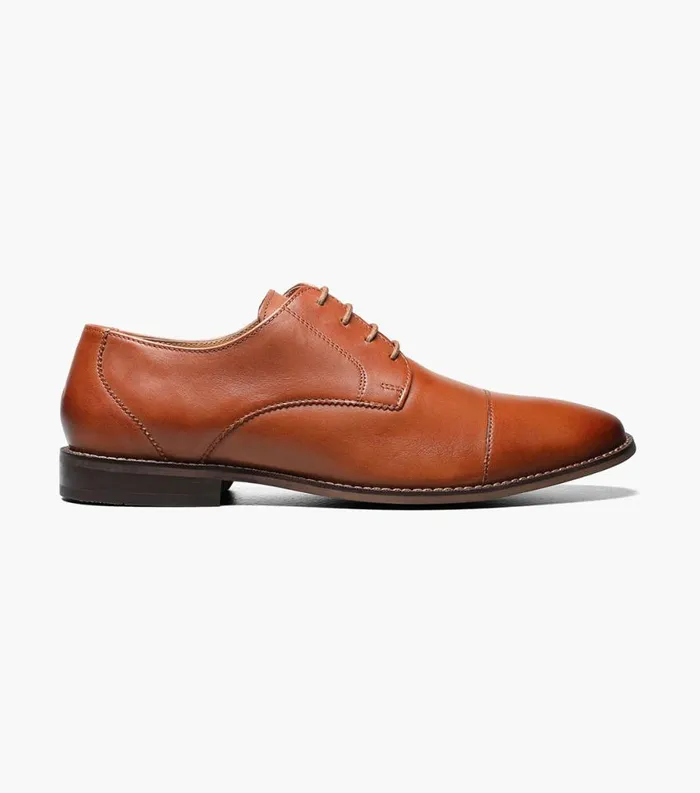 Men Montinaro Cap Toe Oxford Saddle Tan Florsheim Dress Shoes