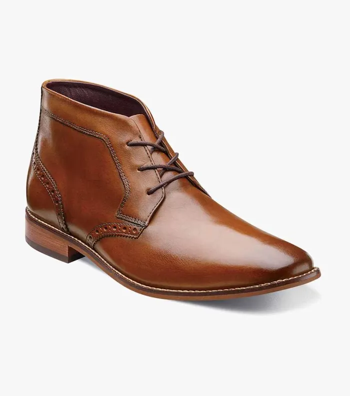 Men Montinaro Plain Toe Chukka Boot Saddle Tan Florsheim Dress Shoes