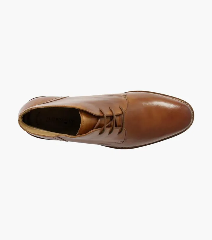 Men Montinaro Plain Toe Chukka Boot Saddle Tan Florsheim Dress Shoes