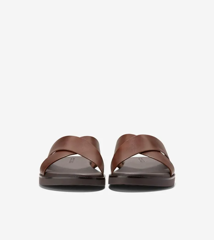 Men Nantucket Cross Strap Sandals Woodbury Brownjava Cole Haan Sandals