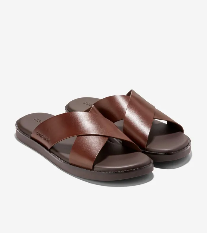 Men Nantucket Cross Strap Sandals Woodbury Brownjava Cole Haan Sandals
