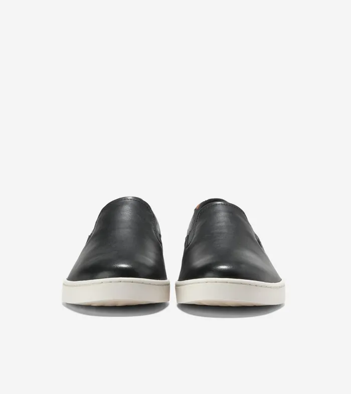 Men Nantucket SlipOn Deck Shoes Blackivory Cole Haan Loafers and Drivers