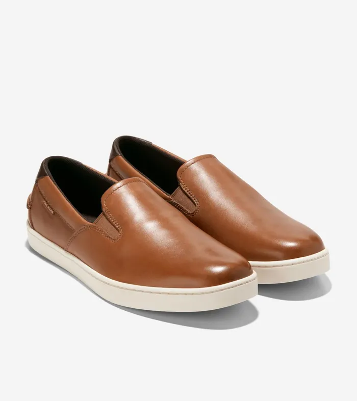 Men Nantucket SlipOn Deck Shoes British Tanivory Cole Haan Loafers and Drivers
