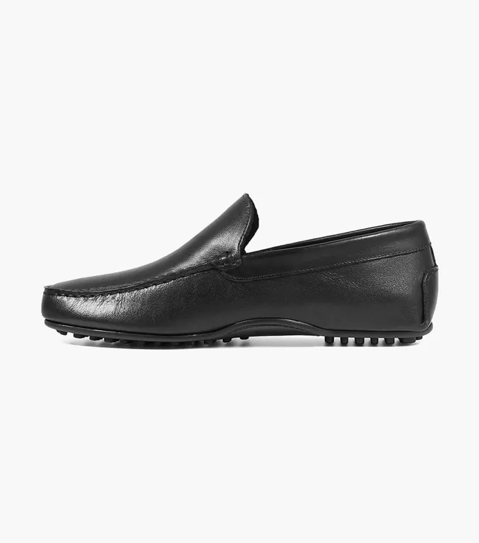 Men Navono Moc Toe Venetian Slip On Black Florsheim Dress Shoes