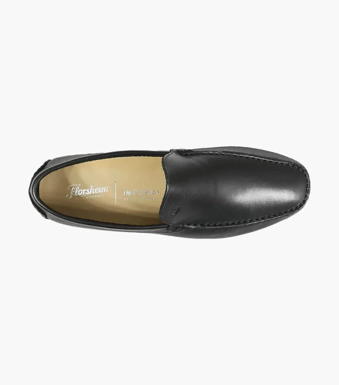 Men Navono Moc Toe Venetian Slip On Black Florsheim Dress Shoes