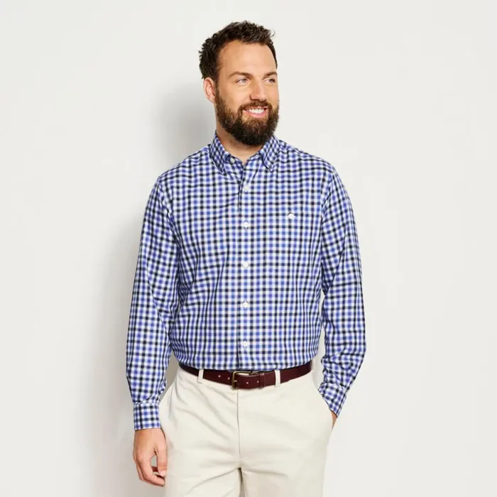 Men NoWork Work LongSleeved Hidden ButtonDown Shirt Navyriver Delta Orvis Shirts