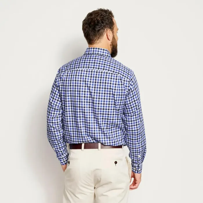 Men NoWork Work LongSleeved Hidden ButtonDown Shirt Navyriver Delta Orvis Shirts