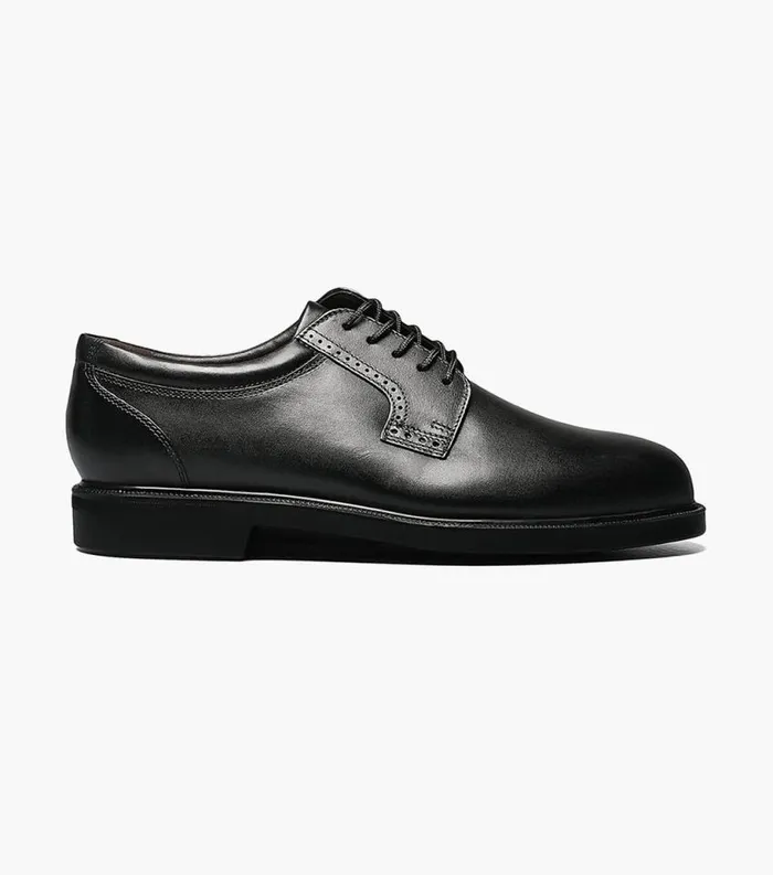 Men Noble Plain Toe Oxford Black Florsheim Dress Shoes