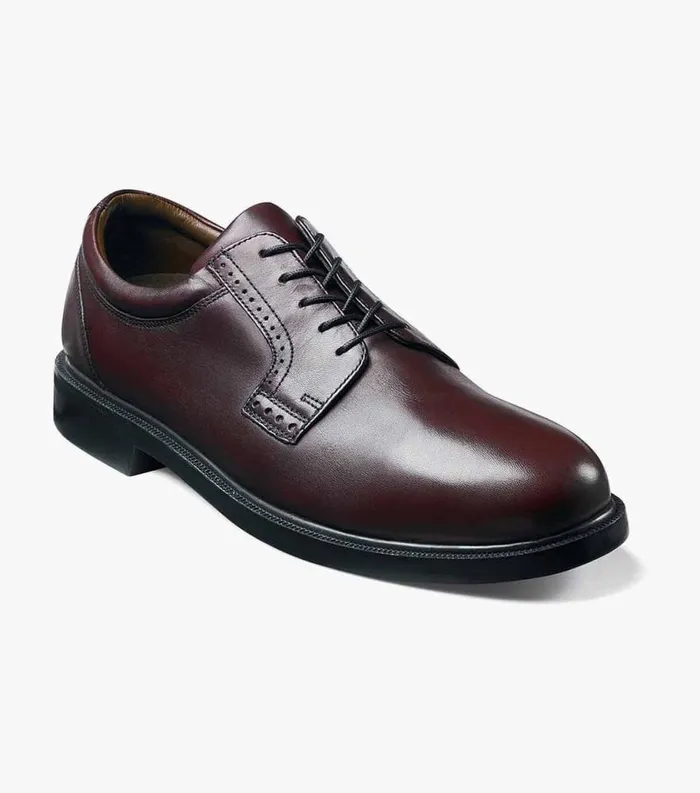 Men Noble Plain Toe Oxford Burgundy Florsheim Dress Shoes