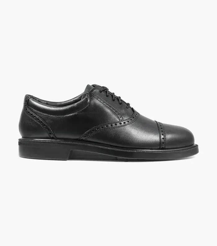 Men Noval Cap Toe Oxford Black Florsheim Dress Shoes