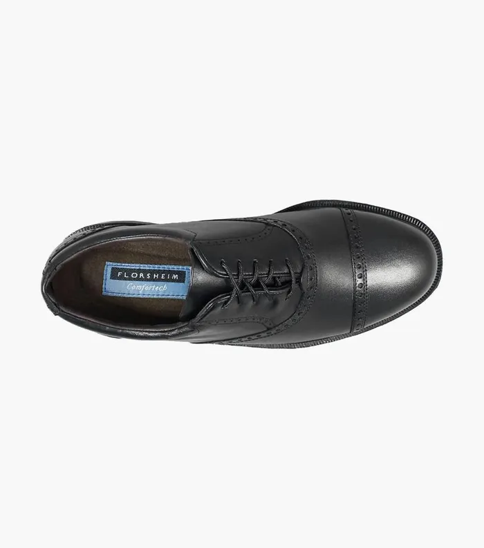 Men Noval Cap Toe Oxford Black Florsheim Dress Shoes