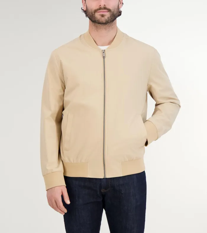 Men Nylon Bomber Jacket Khaki Cole Haan Outerwear