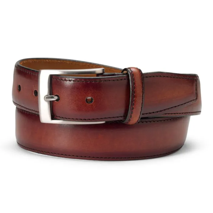 Men Ombre Leather Belt Brown Orvis Belts