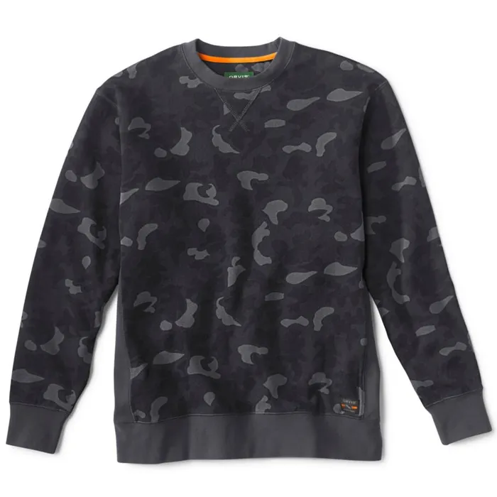 Men Orvis 1971 Camo Sweatshirt Blackout Camo Orvis Sweatshirts