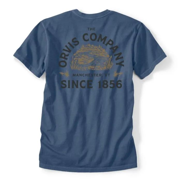 Men Orvis Trail Blazer Tee Indigo Orvis Shirts