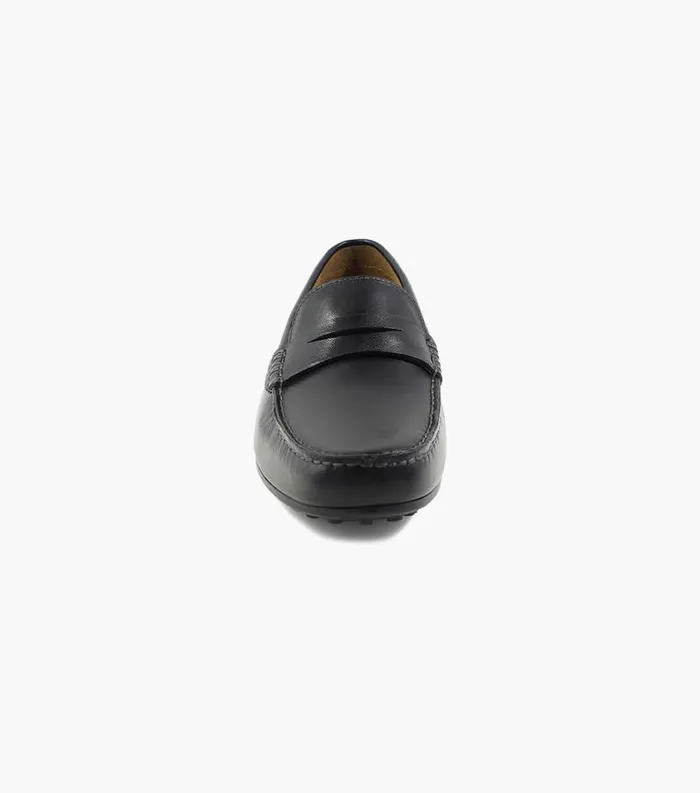Men Oval Moc Toe Penny Driver Black Florsheim Casual Shoes