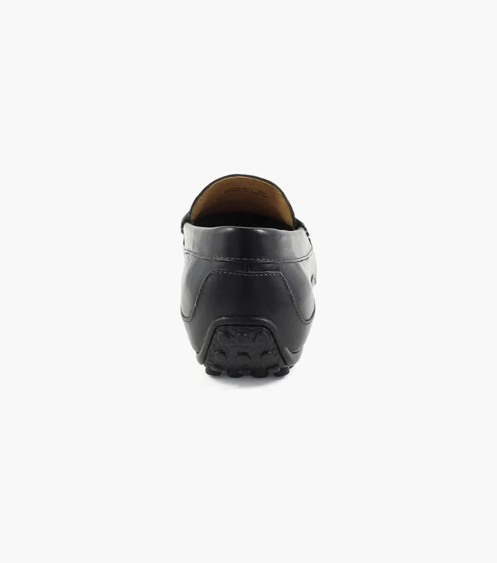 Men Oval Moc Toe Penny Driver Black Florsheim Casual Shoes