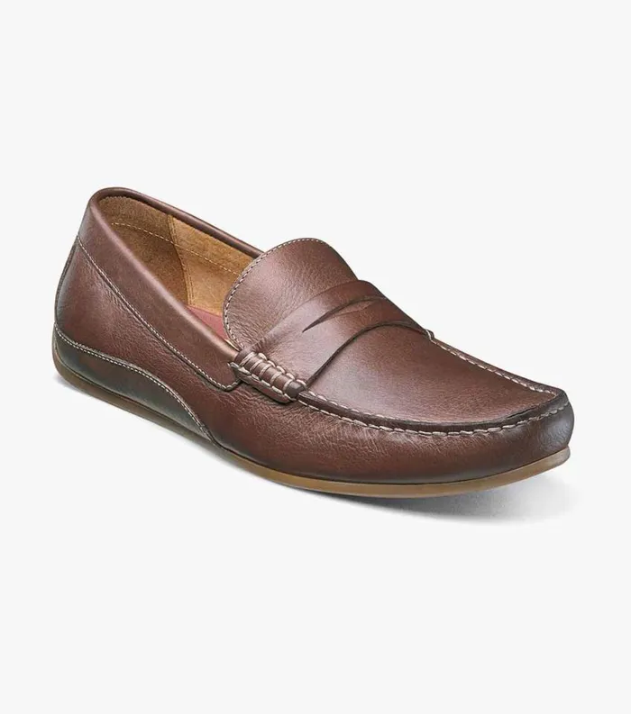 Men Oval Moc Toe Penny Driver Cognac Florsheim Casual Shoes