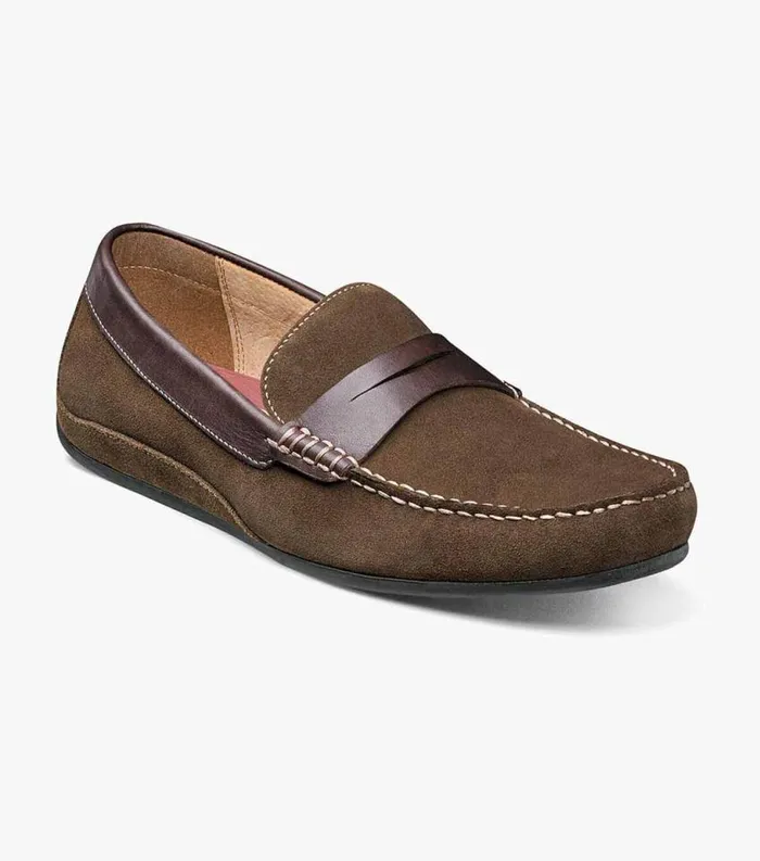 Men Oval Moc Toe Penny Driver Mushroom Multi Florsheim Casual Shoes