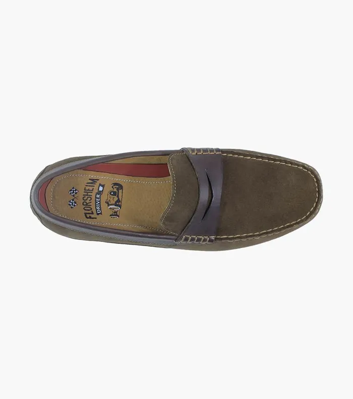 Men Oval Moc Toe Penny Driver Mushroom Multi Florsheim Casual Shoes