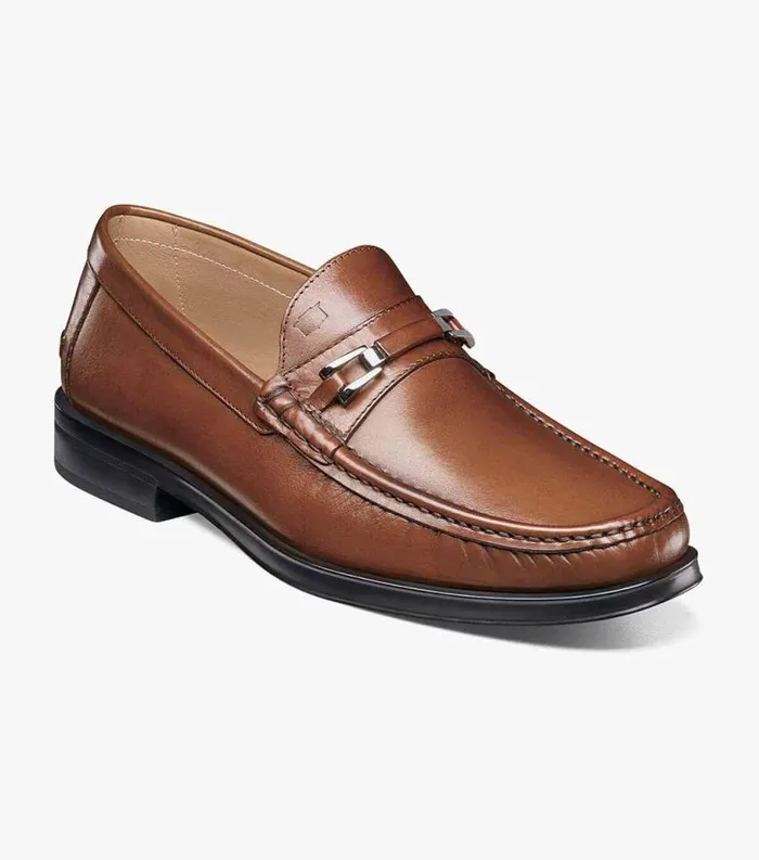 Men Palace Moc Toe Bit Loafer Tan Florsheim Dress Shoes