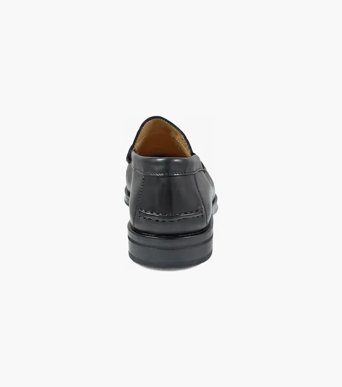 Men Palace Moc Toe Strap Loafer Black Florsheim Dress Shoes