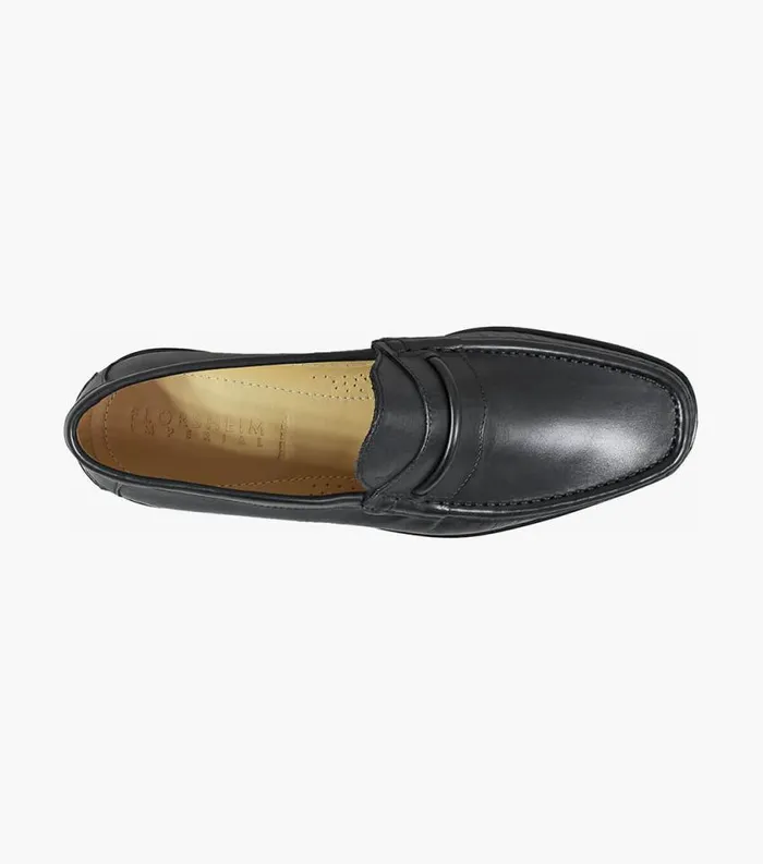Men Palace Moc Toe Strap Loafer Black Florsheim Dress Shoes