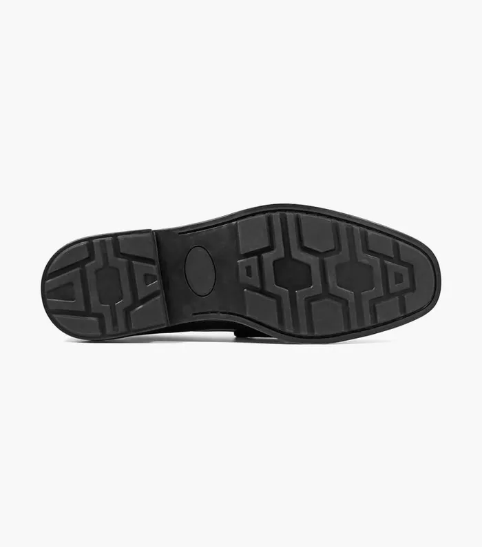Men Palace Moc Toe Strap Loafer Black Florsheim Dress Shoes
