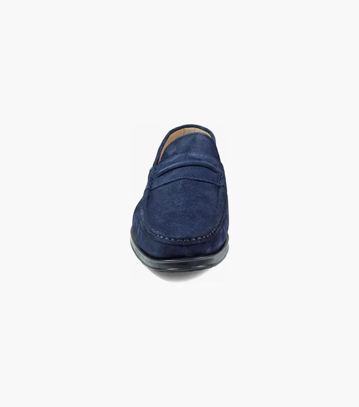 Men Palace Moc Toe Strap Loafer Indigo Florsheim Dress Shoes