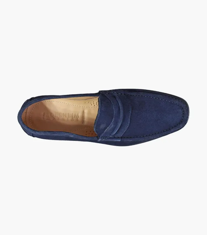 Men Palace Moc Toe Strap Loafer Indigo Florsheim Dress Shoes