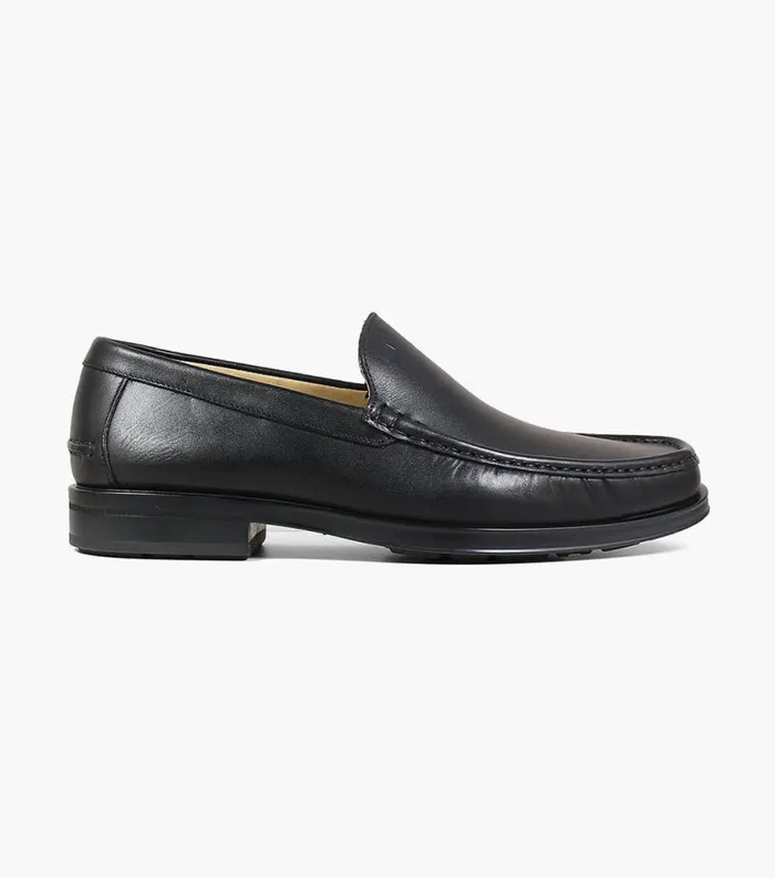 Men Palace Moc Toe Venetian Slip On Black Florsheim Dress Shoes