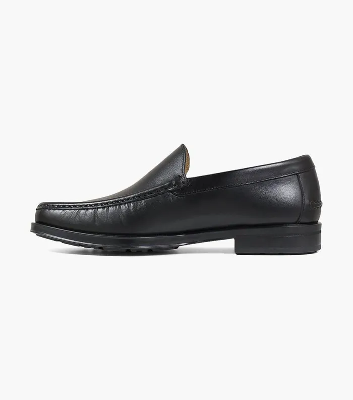Men Palace Moc Toe Venetian Slip On Black Florsheim Dress Shoes