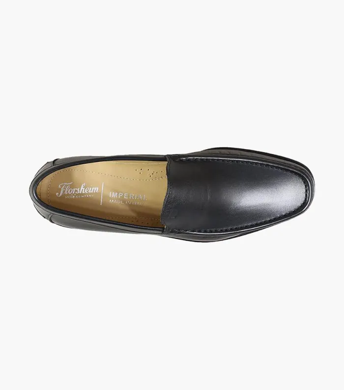 Men Palace Moc Toe Venetian Slip On Black Florsheim Dress Shoes