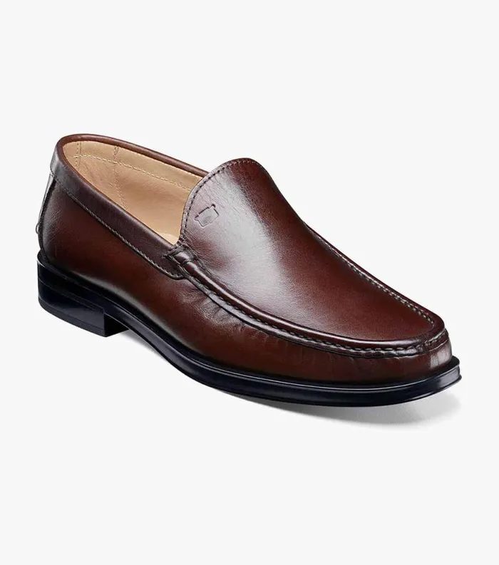 Men Palace Moc Toe Venetian Slip On Brown Florsheim Dress Shoes