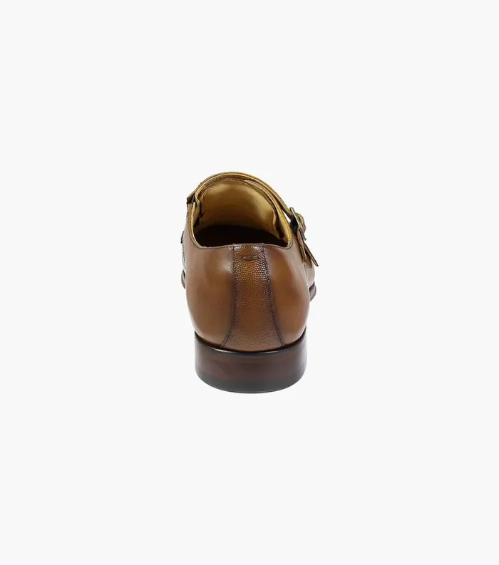 Men Palermo Cap Toe Monk Strap Cognac Florsheim Dress Shoes