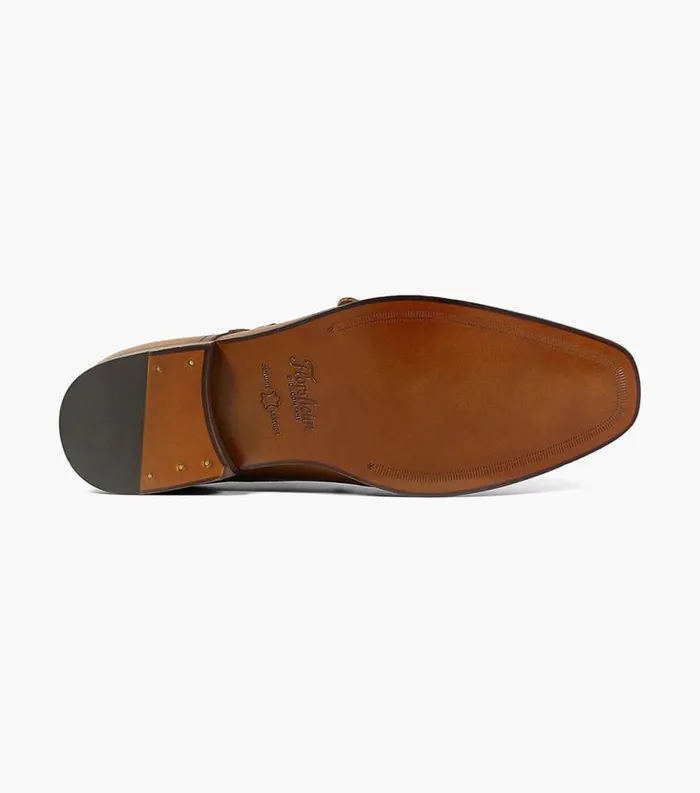 Men Palermo Cap Toe Monk Strap Cognac Florsheim Dress Shoes