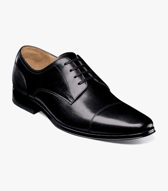 Men Palermo Cap Toe Oxford Black Florsheim Dress Shoes