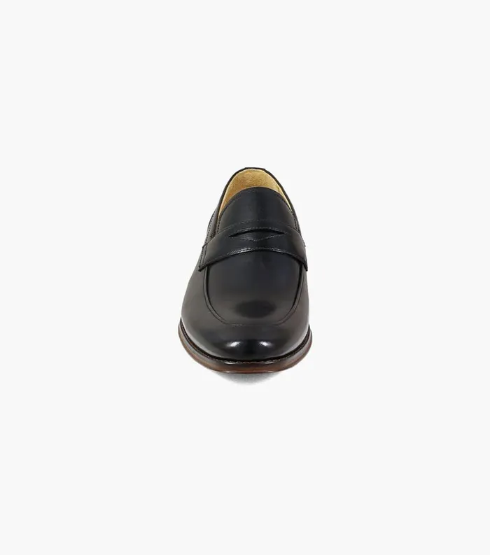 Men Palermo Moc Toe Penny Loafer Black Florsheim Dress Shoes