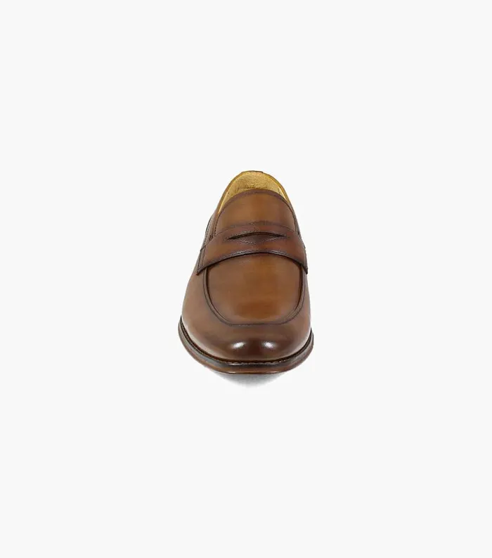 Men Palermo Moc Toe Penny Loafer Cognac Florsheim Dress Shoes