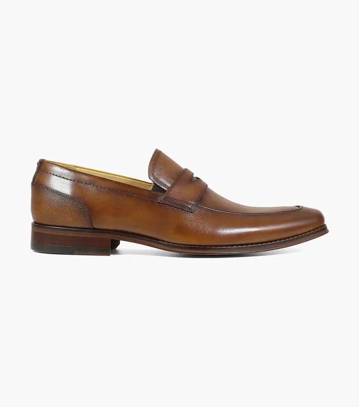 Men Palermo Moc Toe Penny Loafer Cognac Florsheim Dress Shoes