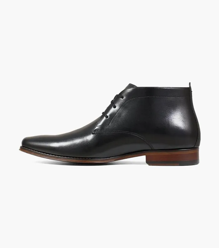 Men Palermo Plain Toe Chukka Boot Black Florsheim Dress Shoes