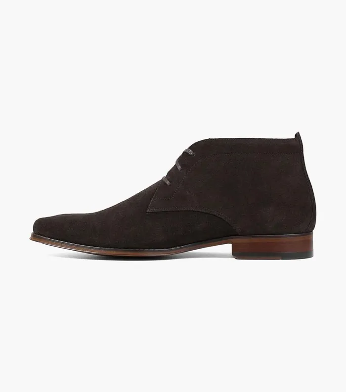 Men Palermo Plain Toe Chukka Boot Brown Suede Florsheim Dress Shoes