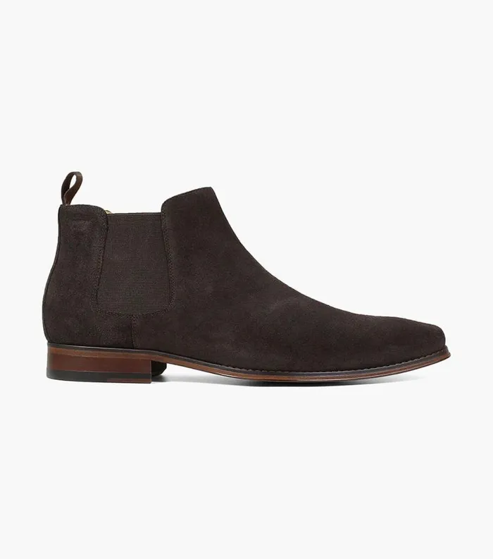 Men Palermo Plain Toe Gore Boot Brown Suede Florsheim Dress Shoes