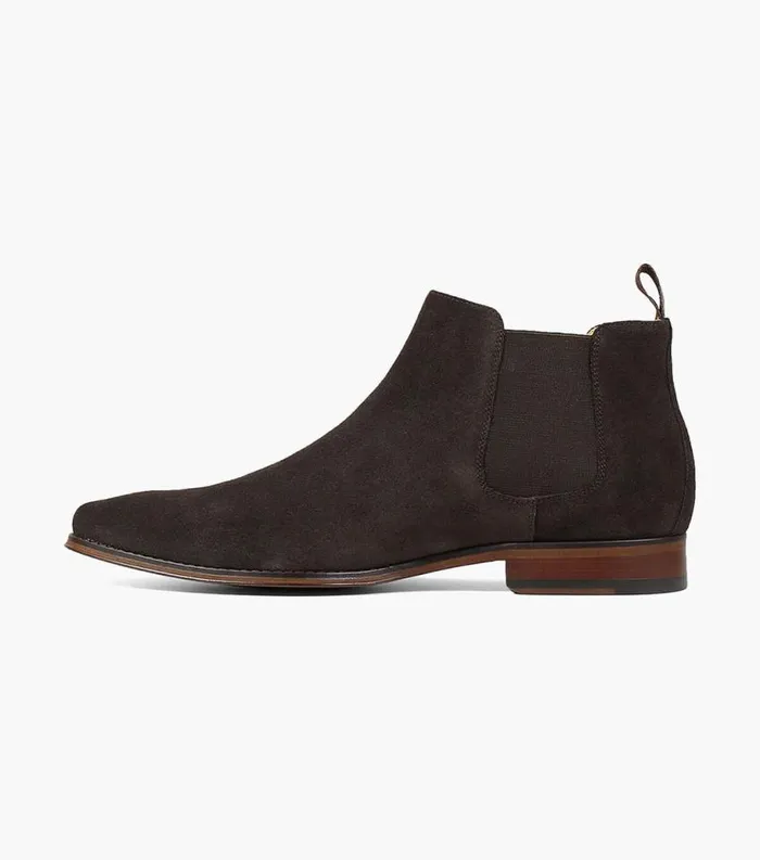 Men Palermo Plain Toe Gore Boot Brown Suede Florsheim Dress Shoes