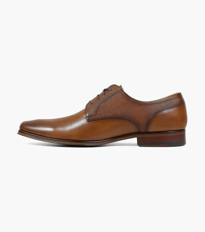 Men Palermo Plain Toe Oxford Cognac Florsheim Dress Shoes