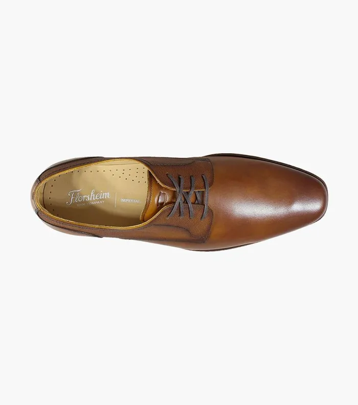 Men Palermo Plain Toe Oxford Cognac Florsheim Dress Shoes